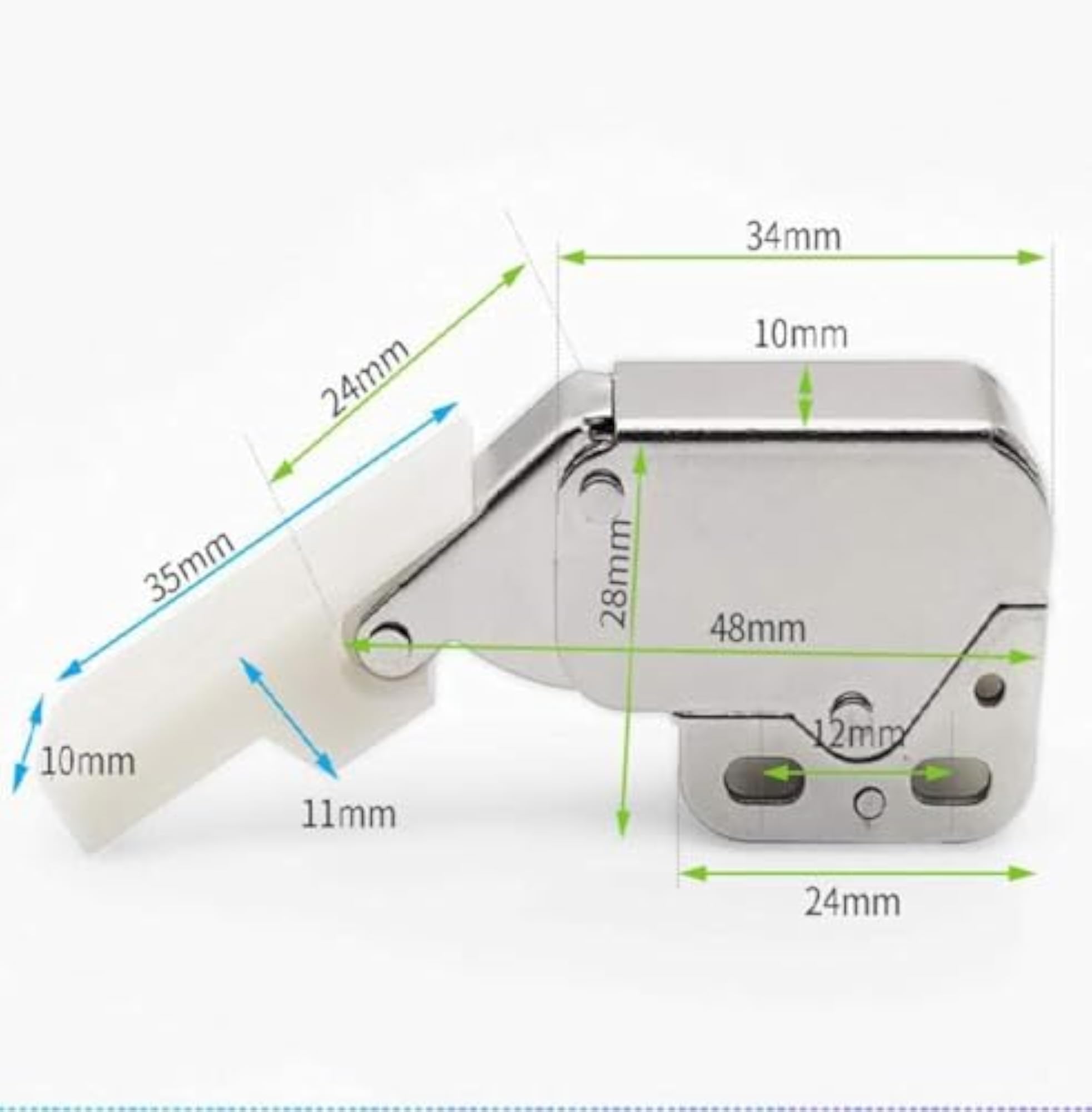 4Pcs Spring Loaded Mini Push Catch Release Latch
